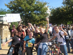 In front of the Capital at the National Equality March