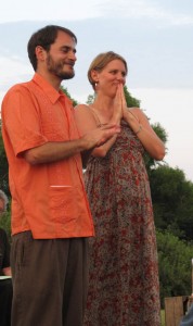 At our celebration in June, pregnant with "peanut" 
