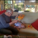 Papa reads to Ida